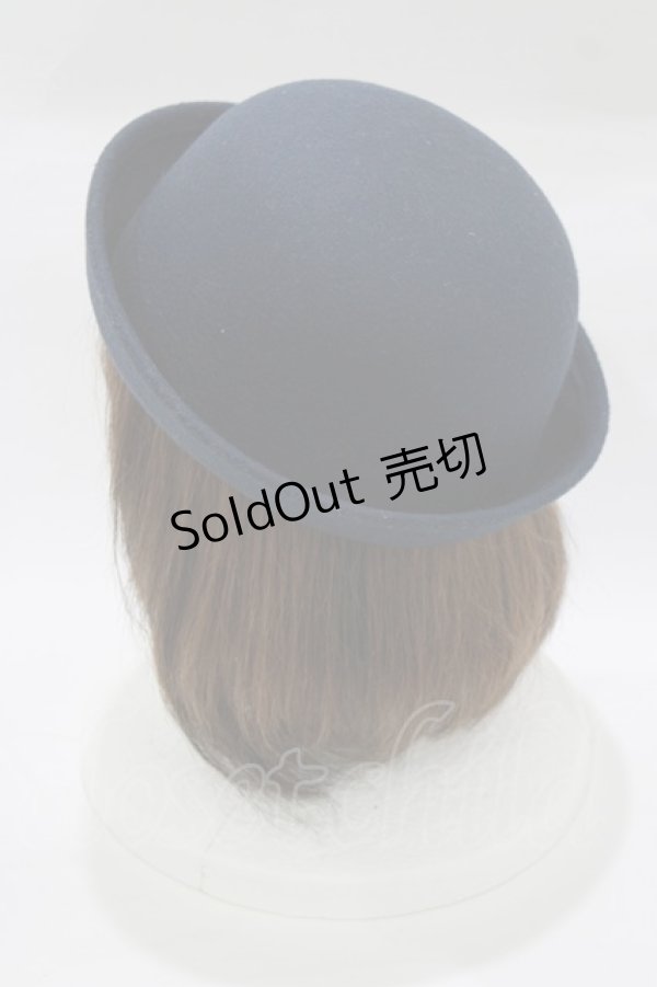 画像2: To Alice / フェルトハット  ネイビー H-26-02-18-080-LO-AC-NS-ZH (2)