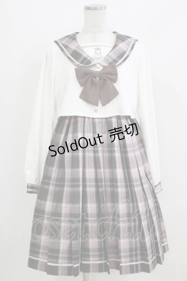 画像1: Amavel / Academic Emblemセットアップセーラーワンピース Free ピンク H-26-02-18-081-CA-OP-NS-ZH (1)