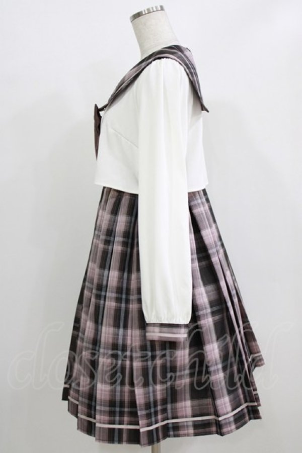 画像2: Amavel / Academic Emblemセットアップセーラーワンピース Free ピンク H-26-02-18-081-CA-OP-NS-ZH (2)