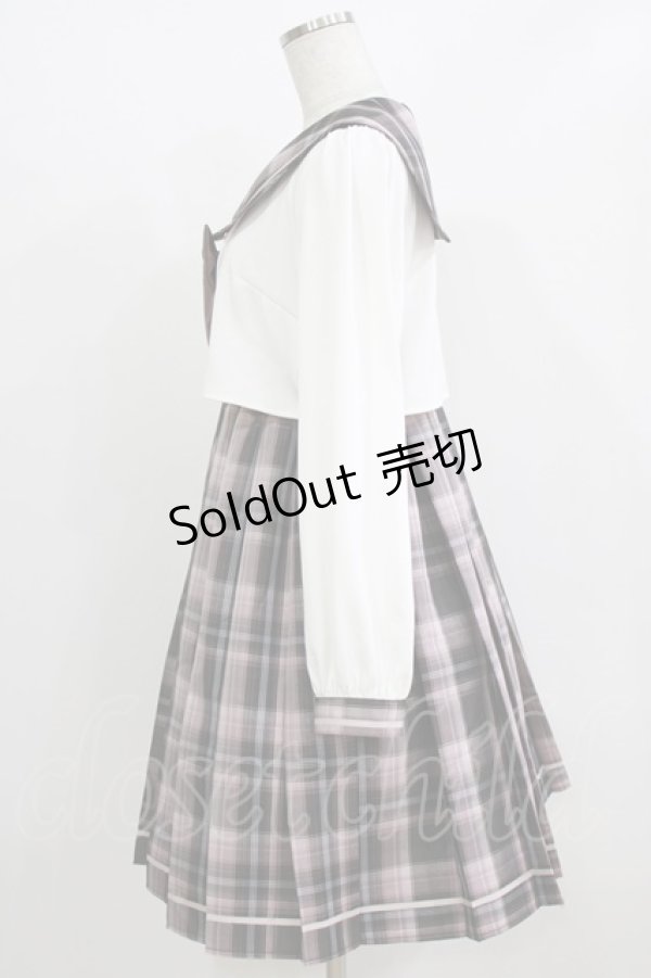 画像2: Amavel / Academic Emblemセットアップセーラーワンピース Free ピンク H-26-02-18-081-CA-OP-NS-ZH (2)