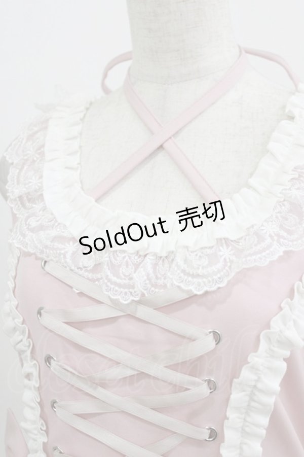 画像4: DearMyLove / ミルフィーユフリルジャンパースカート M ピンク H-26-02-18-001-0-OP-NS-ZH (4)