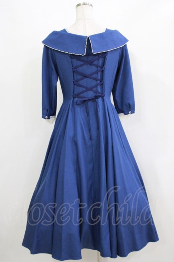 画像3: Innocent World / ハートレースワンピース M サファイアブルー×生成 /Sapphire Blue×Beige H-26-02-18-010-IW-OP-NS-ZH (3)