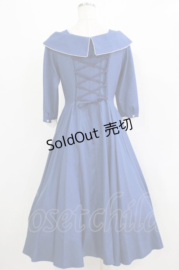 画像3: Innocent World / ハートレースワンピース M サファイアブルー×生成 /Sapphire Blue×Beige H-26-02-18-010-IW-OP-NS-ZH (3)