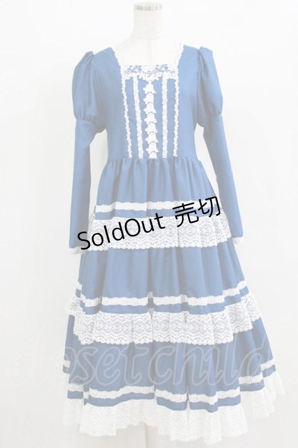 画像1: marcHenTica / プリモドールワンピース+ヘッドドレス Free ブルー H-26-02-18-012-LO-OP-NS-ZH (1)