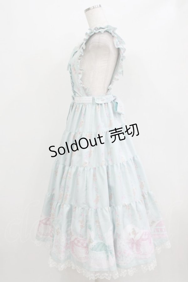 画像2: Angelic Pretty / 夢見るTiny Bearエプロン風ティアードスカート Free ミント H-26-02-18-014-AP-OP-NS-ZH (2)