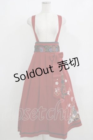 画像: Amavel / 鈴猫みくじの縁結スカート Free レッド H-26-02-18-015-CA-SK-NS-ZH