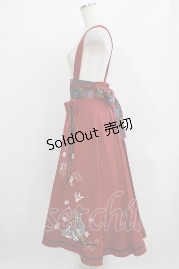 画像2: Amavel / 鈴猫みくじの縁結スカート Free レッド H-26-02-18-015-CA-SK-NS-ZH (2)