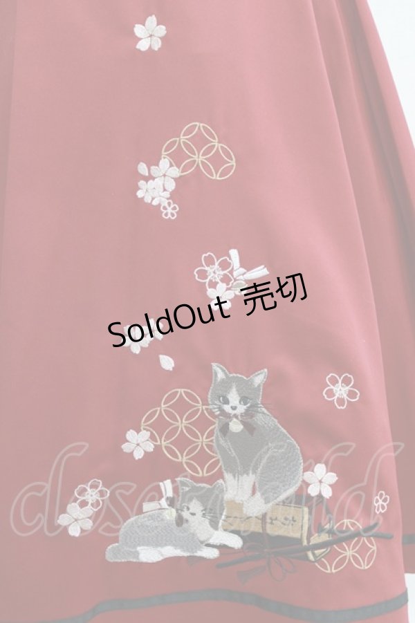 画像4: Amavel / 鈴猫みくじの縁結スカート Free レッド H-26-02-18-015-CA-SK-NS-ZH (4)