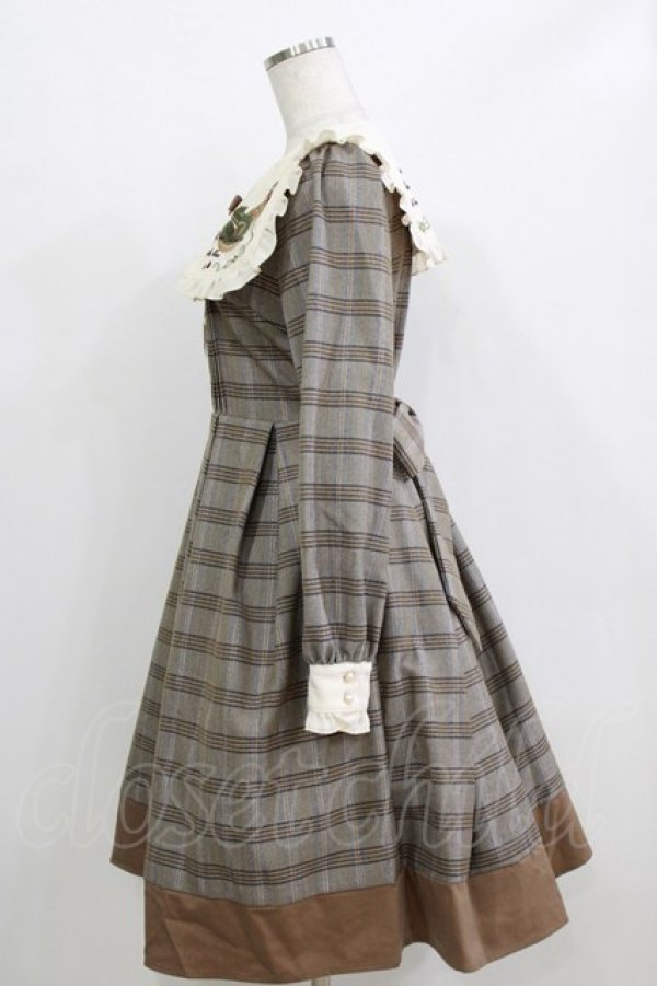 画像2: Amavel / Fruitful Autumn Partyワンピース Free ブラウン H-26-02-18-016-CA-OP-NS-ZH (2)