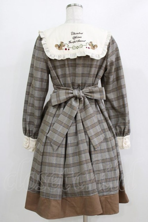 画像3: Amavel / Fruitful Autumn Partyワンピース Free ブラウン H-26-02-18-016-CA-OP-NS-ZH (3)