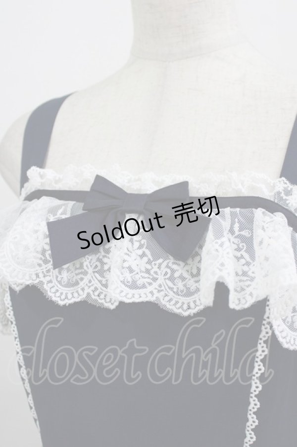 画像4: Chalmiere / 不思議の国のジャンパースカート M ネイビー H-26-02-18-002-0-OP-NS-ZH (4)