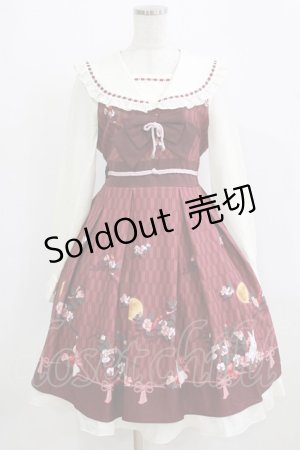 画像: Amavel / お月見うさぎの和風セーラーワンピース Free ボルドー H-26-02-18-003-CA-OP-NS-ZH
