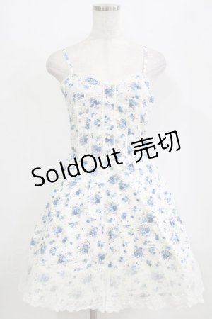 画像: Amavel / 花柄ジャンパースカート Free オフ/ブルー H-26-02-18-022-CA-OP-NS-ZH