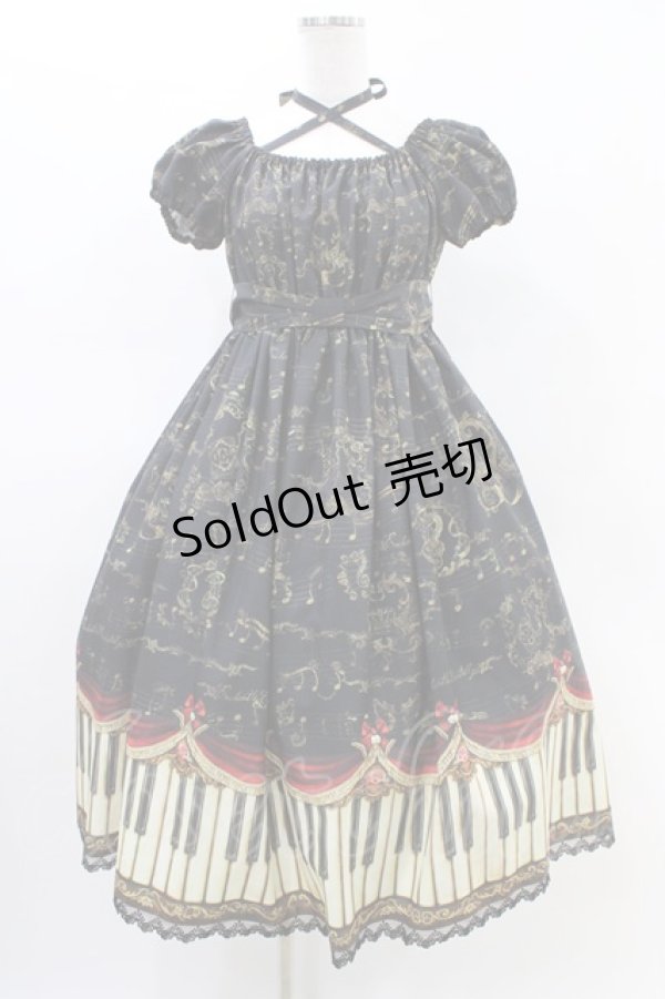 画像1: Enchantlic Enchantilly / アンティークエレガンスピアノワンピース Free ブラック/ワイン H-26-02-19-1035-LO-OP-NS-ZH (1)