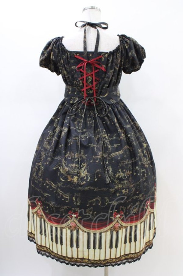 画像2: Enchantlic Enchantilly / アンティークエレガンスピアノワンピース Free ブラック/ワイン H-26-02-19-1035-LO-OP-NS-ZH (2)