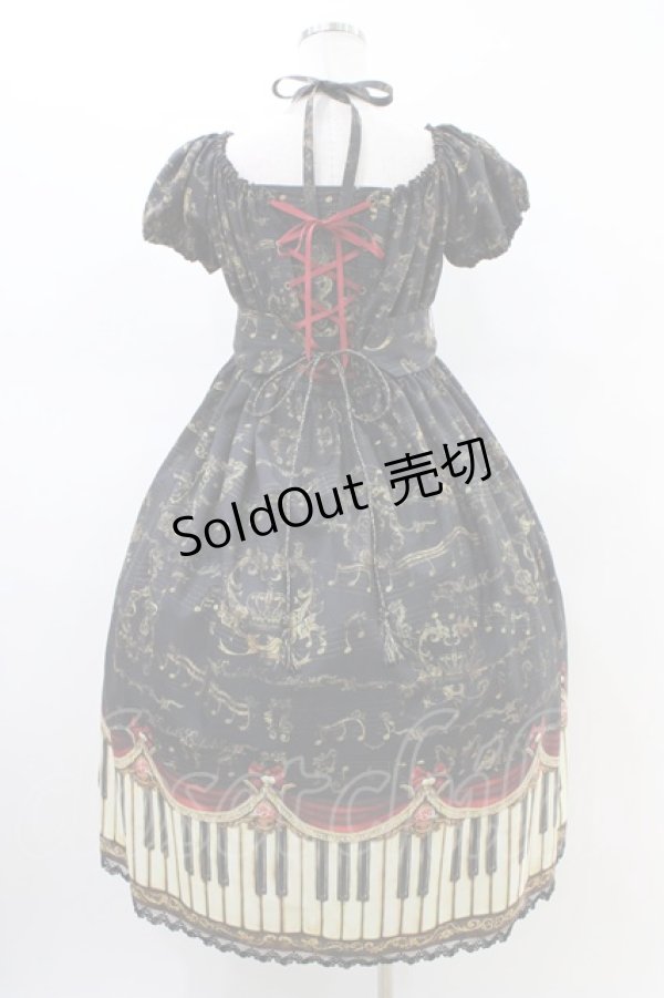 画像2: Enchantlic Enchantilly / アンティークエレガンスピアノワンピース Free ブラック/ワイン H-26-02-19-1035-LO-OP-NS-ZH (2)