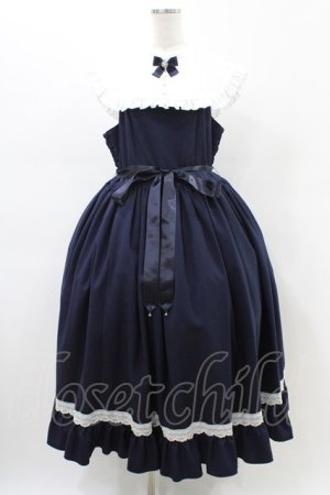 画像: metamorphose / 【プラスサイズ】Priere〜星に祈りを〜ミディアムジャンパースカート プラスサイズ ネイビー H-26-02-19-1036-ME-OP-NS-ZH