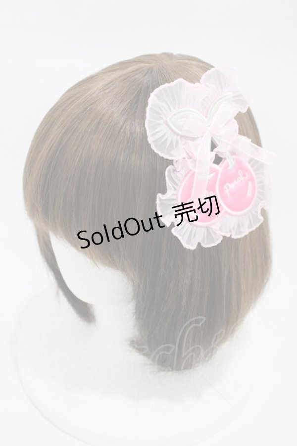 画像1: Nile Perch / ワッペン バレッタ&ブローチ<フルーツ>  ピンク H-26-02-19-1005-LO-AC-NS-ZH (1)