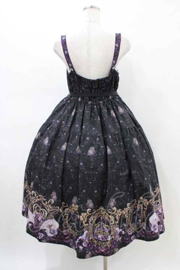 画像2: Enchantlic Enchantilly / すみれ姫の王冠 ティアードジャンパースカート Free ブラック H-26-02-19-1037-LO-OP-NS-ZH (2)
