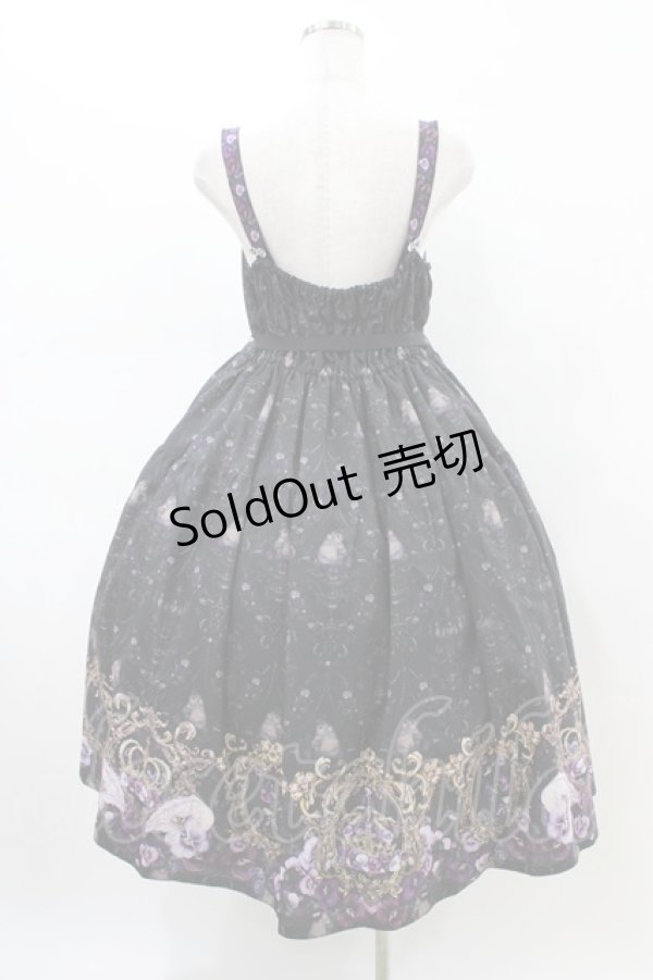 画像2: Enchantlic Enchantilly / すみれ姫の王冠 ティアードジャンパースカート Free ブラック H-26-02-19-1037-LO-OP-NS-ZH (2)