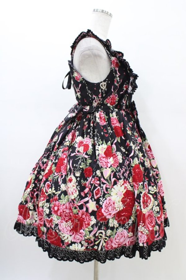 画像3: BABY,THE STARS SHINE BRIGHT / スローモーションブーケ〜あの日の私の想い〜柄ジャンパースカートII Free ブラック H-26-02-19-1038-BA-OP-NS-ZH (3)