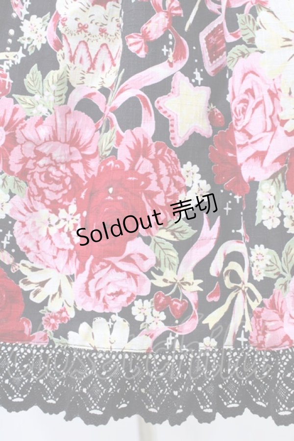 画像5: BABY,THE STARS SHINE BRIGHT / スローモーションブーケ〜あの日の私の想い〜柄ジャンパースカートII Free ブラック H-26-02-19-1038-BA-OP-NS-ZH (5)