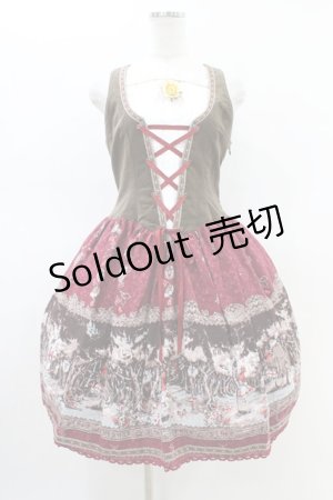 画像: ALICE and the PIRATES / Le Petit Chaperon rouge〜黒い森の乙女〜柄ジャンパースカートI Free レッド H-26-02-19-1039-PA-OP-NS-ZH