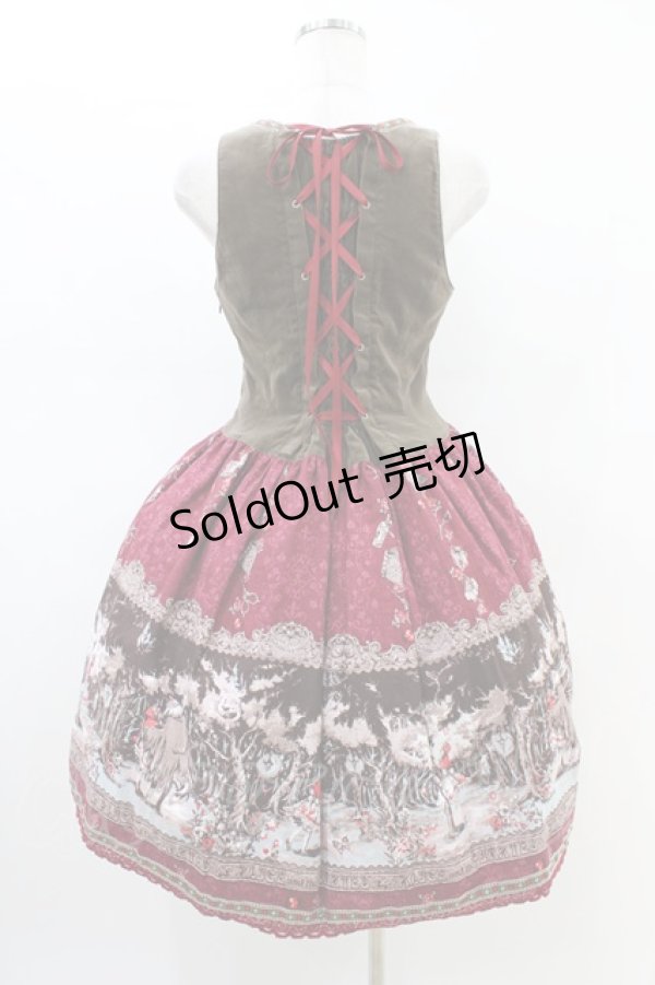 画像2: ALICE and the PIRATES / Le Petit Chaperon rouge〜黒い森の乙女〜柄ジャンパースカートI Free レッド H-26-02-19-1039-PA-OP-NS-ZH (2)