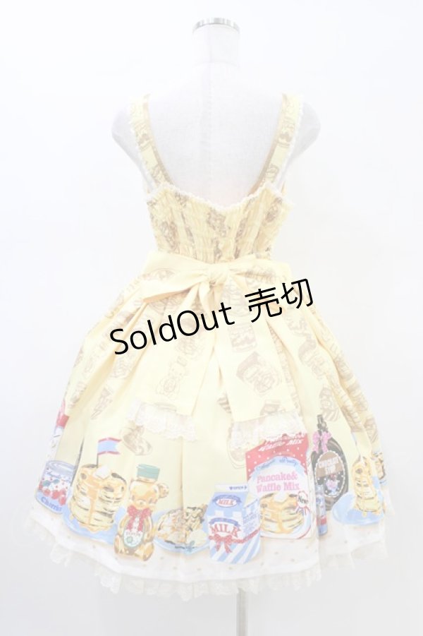 画像2: Angelic Pretty / Honey Cakeラウンドジャンパースカート Free イエロー H-26-02-19-1040-AP-OP-NS-ZH (2)