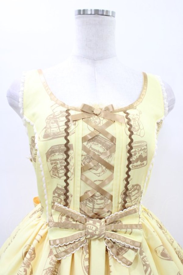 画像4: Angelic Pretty / Honey Cakeラウンドジャンパースカート Free イエロー H-26-02-19-1040-AP-OP-NS-ZH (4)