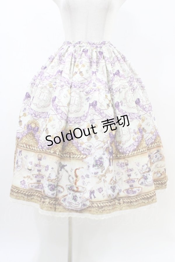 画像1: Enchantlic Enchantilly / すみれのお茶会ティアードスカート Free 生成り H-26-02-19-1042-LO-SK-NS-ZH (1)