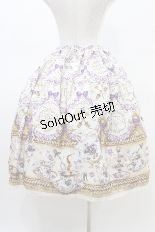 画像2: Enchantlic Enchantilly / すみれのお茶会ティアードスカート Free 生成り H-26-02-19-1042-LO-SK-NS-ZH (2)
