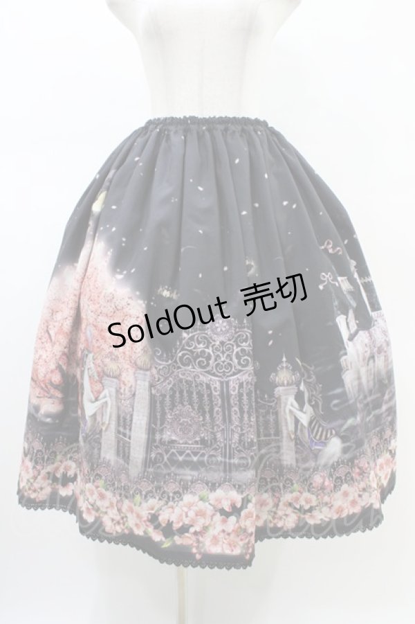 画像1: Enchantlic Enchantilly / 幻影桜城〜夢幻の一角獣〜スカート M ブラック H-26-02-19-1043-LO-SK-NS-ZH (1)