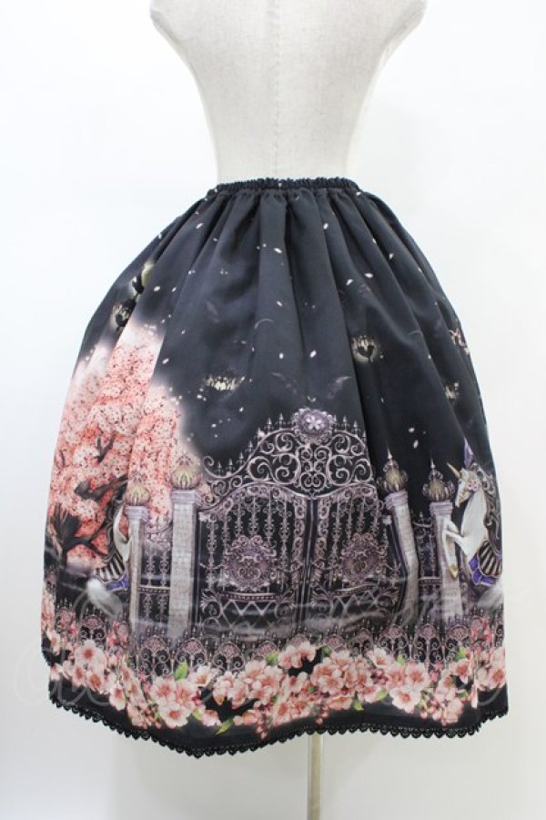 画像2: Enchantlic Enchantilly / 幻影桜城〜夢幻の一角獣〜スカート M ブラック H-26-02-19-1043-LO-SK-NS-ZH (2)