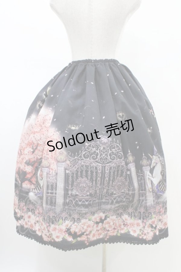 画像2: Enchantlic Enchantilly / 幻影桜城〜夢幻の一角獣〜スカート M ブラック H-26-02-19-1043-LO-SK-NS-ZH (2)