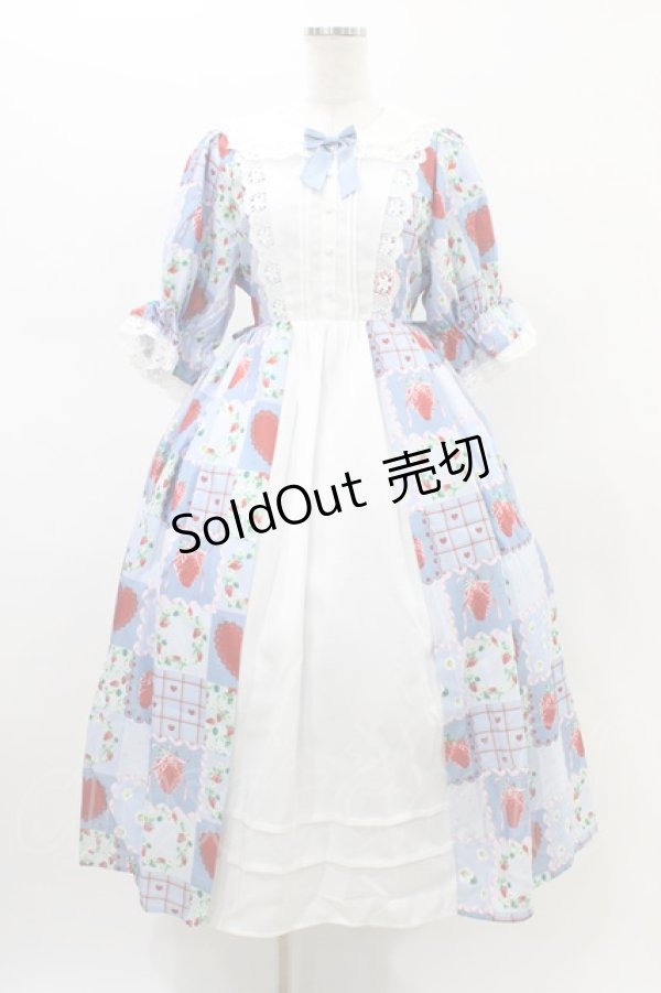 画像1: axes femme kawaii / ハピネスベリーワンピース M サックス H-26-02-19-1045-AX-OP-NS-ZH (1)