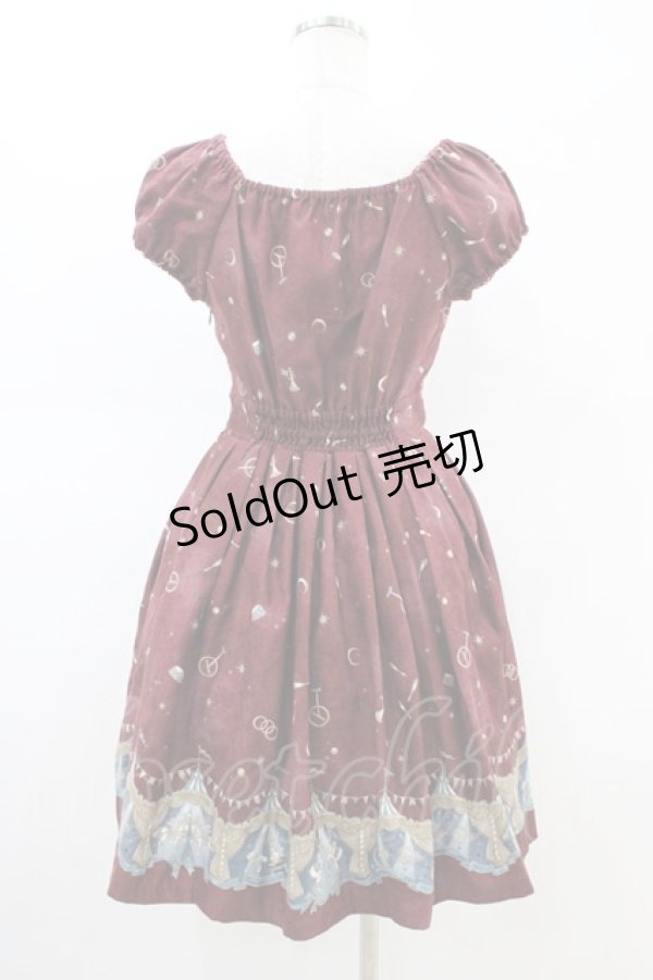 画像2: Secret Honey / サーカスプリントワンピース Free ワイン H-26-02-19-1046-CA-OP-NS-ZH (2)