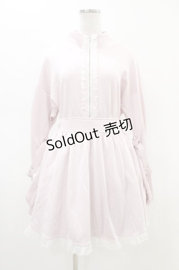 画像1: Ank Rouge / Be mqin 袖ベルトジャージワンピース M ピンク H-26-02-19-1047-CA-OP-NS-ZH (1)