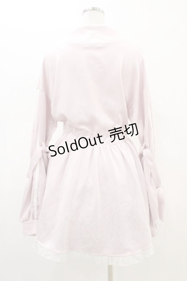 画像2: Ank Rouge / Be mqin 袖ベルトジャージワンピース M ピンク H-26-02-19-1047-CA-OP-NS-ZH (2)