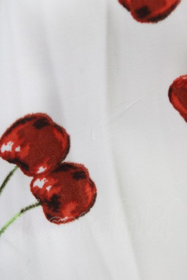 画像3: Ank Rouge / ランダムチェリーベリー衿付きワンピース M オフ H-26-02-19-1048-CA-OP-NS-ZH (3)