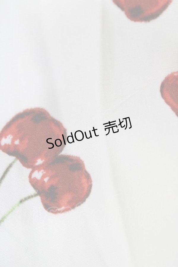 画像3: Ank Rouge / ランダムチェリーベリー衿付きワンピース M オフ H-26-02-19-1048-CA-OP-NS-ZH (3)