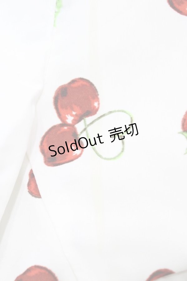 画像4: Ank Rouge / ランダムチェリーベリー衿付きワンピース M オフ H-26-02-19-1048-CA-OP-NS-ZH (4)