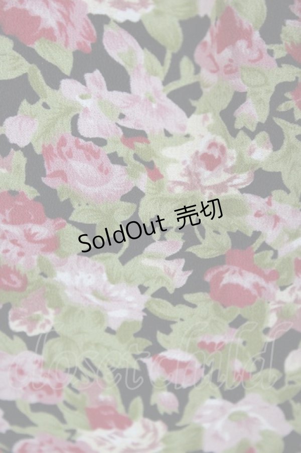 画像3: axes femme / 花柄シフォンワンピース M ブラック H-26-02-19-1050-AX-OP-NS-ZH (3)