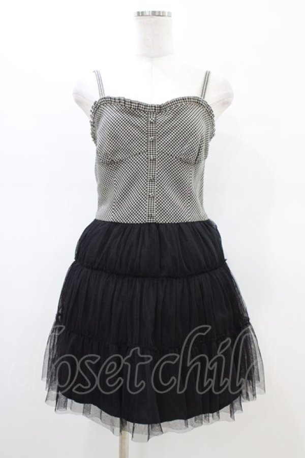 画像1: LODISPOTTO / チュール切替ワンピース M ブラック H-26-02-19-1051-LO-OP-NS-ZH (1)