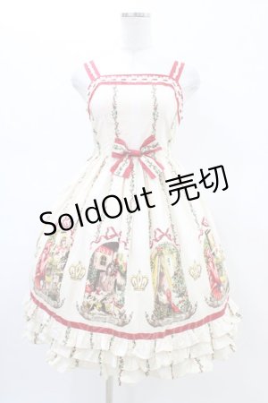 画像: Innocent World / 童話柄ハイウエストジャンパースカート Free 生成り H-26-02-19-1052-IW-OP-NS-ZH