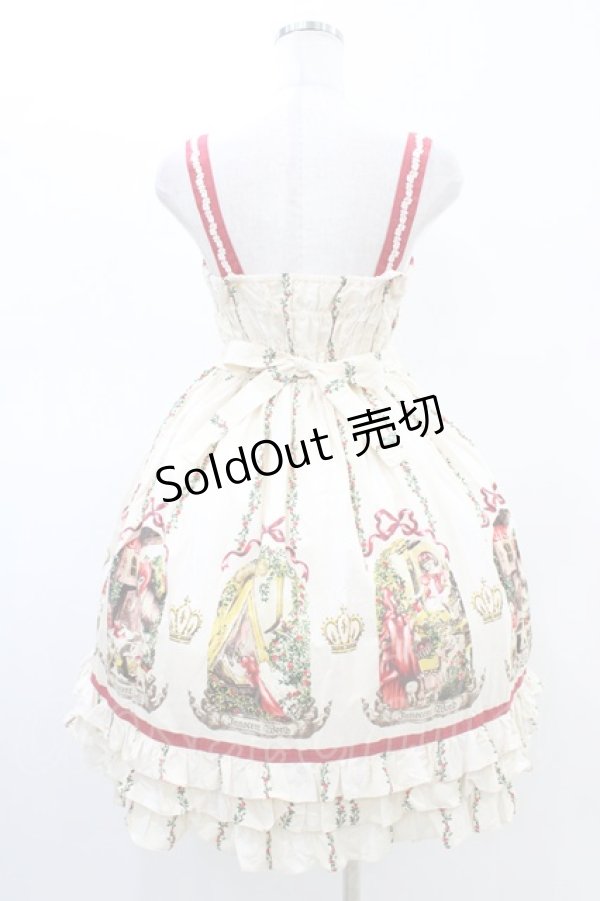 画像2: Innocent World / 童話柄ハイウエストジャンパースカート Free 生成り H-26-02-19-1052-IW-OP-NS-ZH (2)