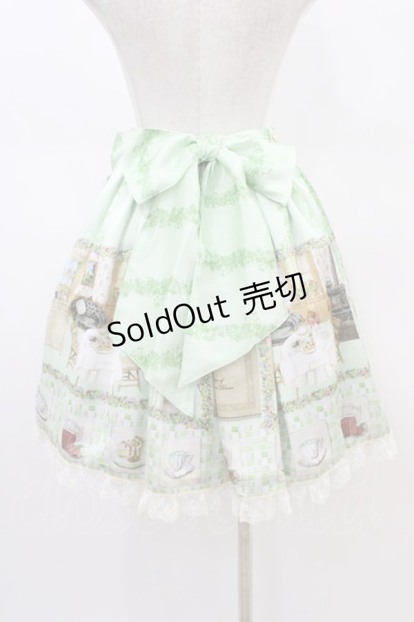 画像2: BABY,THE STARS SHINE BRIGHT / 覚めない夢をみるための Re・ci・pe柄スカート Free グリーン H-26-02-19-1053-BA-SK-NS-ZH (2)