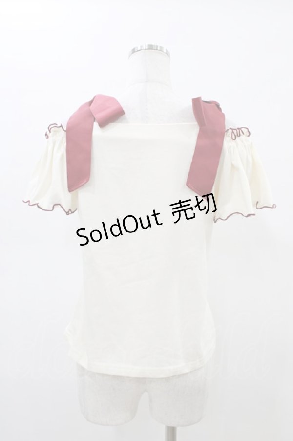 画像2: LIZ LISA / 肩リボントップス Free アイボリー H-26-02-19-1060-LO-TO-NS-ZH (2)