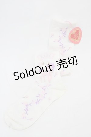 画像: BABY,THE STARS SHINE BRIGHT / Unico in Bloomland柄オーバーニーソックス  オフ H-26-02-19-1017-BA-ZA-NS-ZH