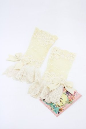 画像: Mary Magdalene / リボン付レースカフス・ロング  生成り H-26-02-19-1021-CL-ZA-NS-ZH